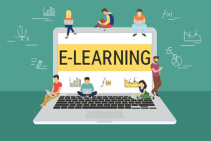 E-Learning on laptop